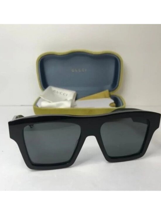 ORIGINAL _BRAND NEW GUCCI GG0962S 009 Black/Green/Grey Unisex Sunglasses